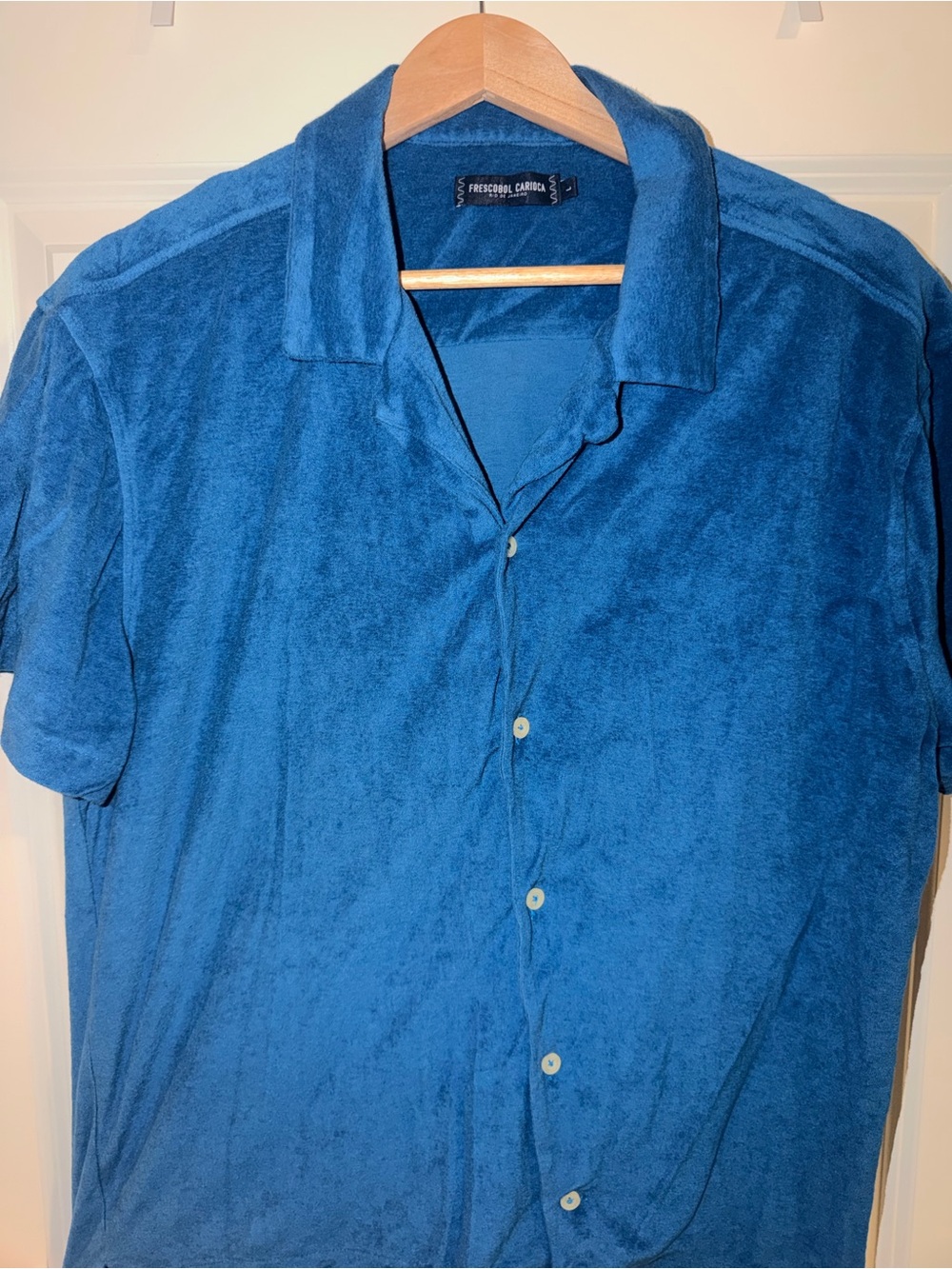 Frescobol Carioca Men's Blue Terry Polo